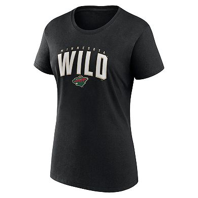 Women's Fanatics Branded Green/Black Minnesota Wild Two-Pack Fan T-shirt Set