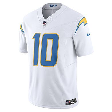 Men's Nike Justin Herbert White Los Angeles Chargers Vapor F.U.S.E. Limited  Jersey