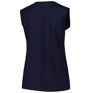 Women's Profile Navy Detroit Tigers Plus Size Tank Top