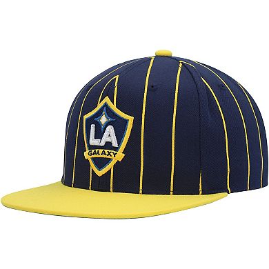 Men's Mitchell & Ness Navy LA Galaxy Team Pin Snapback Hat