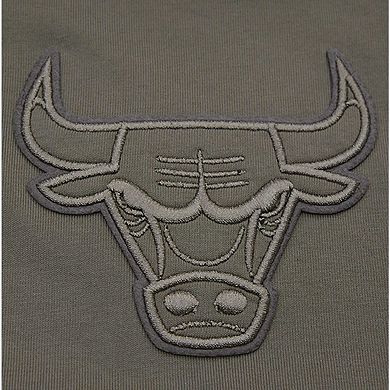 Men's Pro Standard  Gray Chicago Bulls Neutrals Short Sleeve Pullover Hoodie