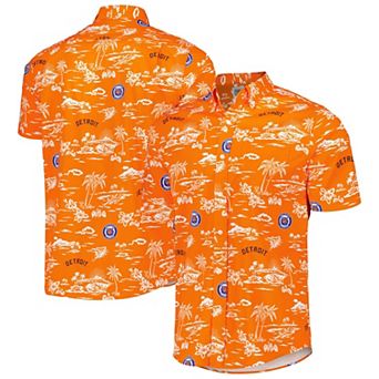 Men's Reyn Spooner Orange Detroit Tigers Kekai Button-Down Shirt