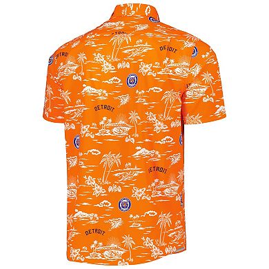 Men's Reyn Spooner Orange Detroit Tigers Kekai Button-Down Shirt