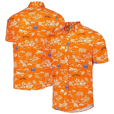 Men's Reyn Spooner Orange Detroit Tigers Kekai Button-Down Shirt