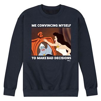 Disney's Villains Men's Ursula Bad Decisions Long Sleeve Graphic Tee