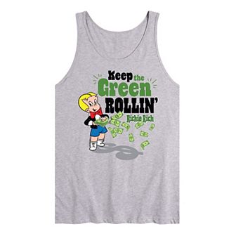 Men's Richie Rich Keep Green Rollin' Graphic Tank Top