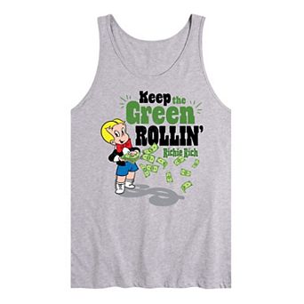 Men's Richie Rich Keep Green Rollin' Graphic Tank Top