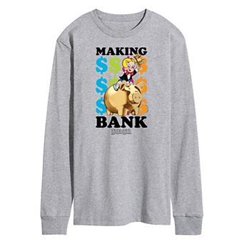 Men's Richie Rich Making Bank Long Sleeve Graphic Tee