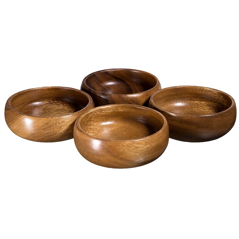 Home Essentials 4-pc. Calabash Wood Bowl Set