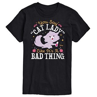Disney's Cats & Dogs Big & Tall Cat Lady Graphic Tee