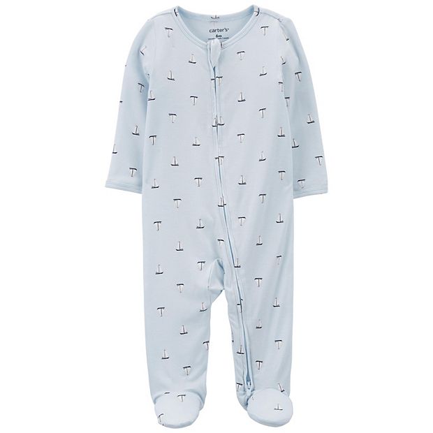 Baby Boy Carter s Sailboat Zip Up PurelySoft Sleep and Play Pajamas