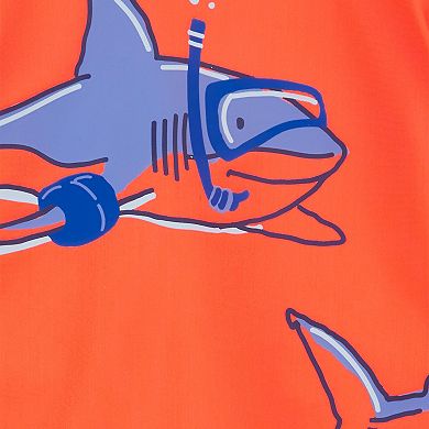 Baby Boy Carter's Shark Scuba Rash Guard Top & Shorts Swim Set