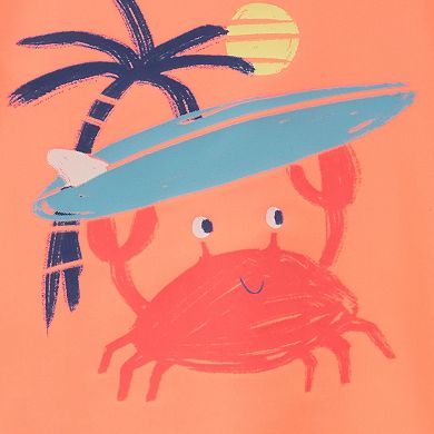 Baby Boy Carter's Surf Crab Rash Guard Top & Shorts Swim Set
