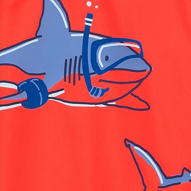 Mudpie SHARK LITTLE BOY RASH GUARD SET