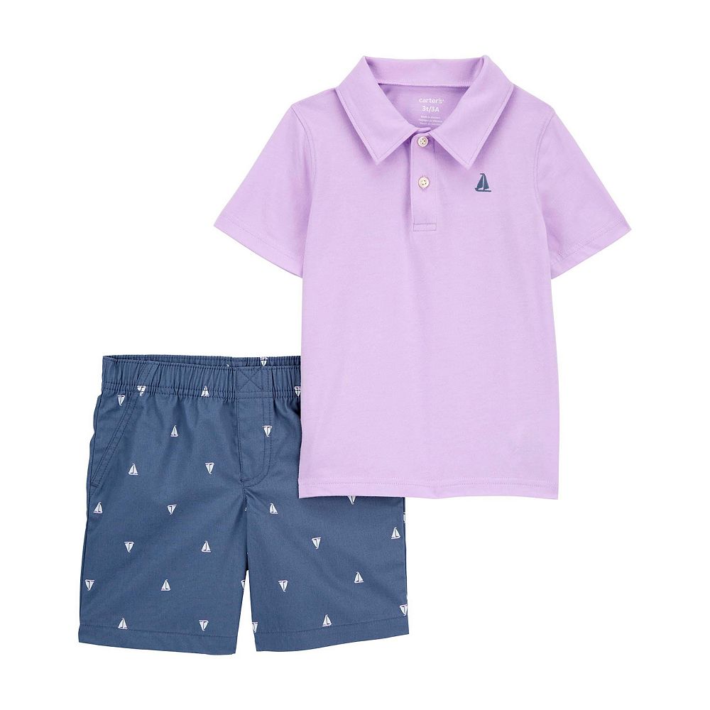 Carter's 3pc Boys Bandana Bibs - Blue Sailboat