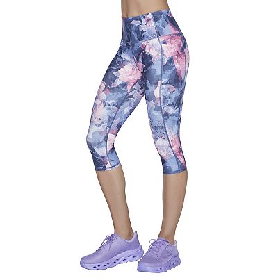 Women s Skechers Go Walk Summer Rose High Waisted Capri Leggings