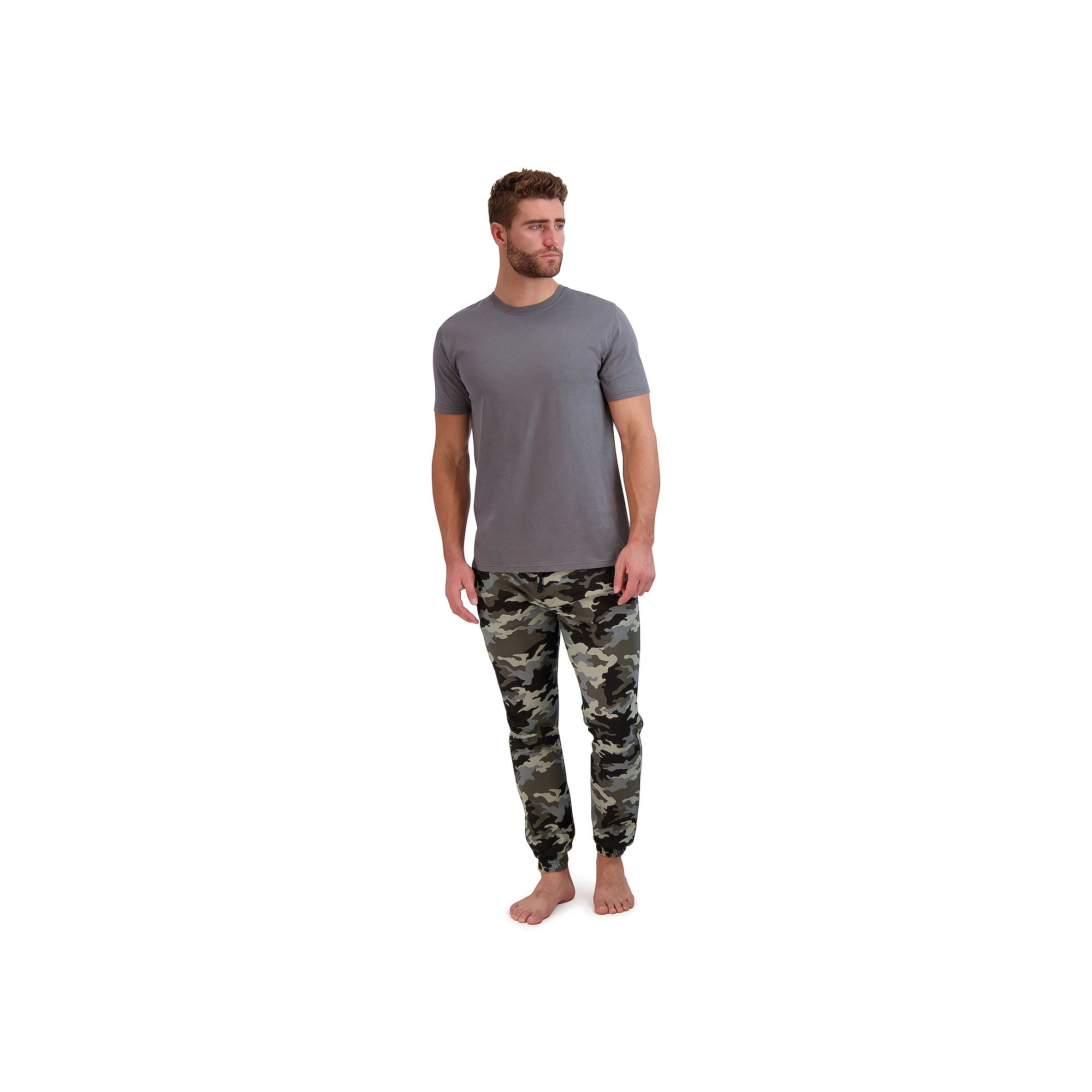 Big & Tall Hanes® Cotton Modal French Terry Pajama Set, Mens, Size: XXL, 