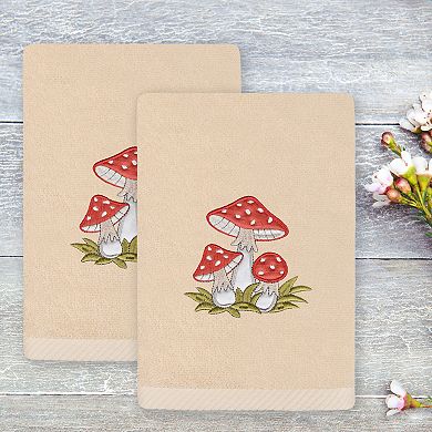 Linum Home Textiles Spring Mushrooms Turkish Cotton Set of 2 Hand Towels