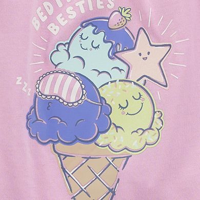 Toddler Girl Carter's 3-Piece Ice Cream Print Shirt & Shorts Pajama Set