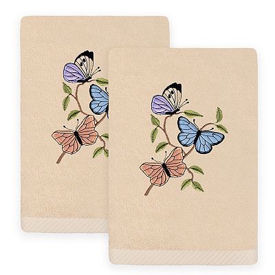 Linum Home Textiles Spring Butterflies Embroidered Turkish Cotton