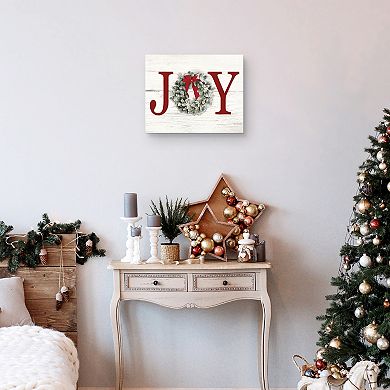Christmas Joy Wreath Canvas Wall Art