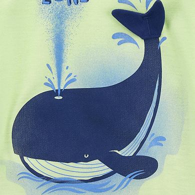 Toddler Boy Carter's 3-Piece Whale Print Shirt, Shark Print Shorts & Tie-Dye Shorts Pajama Set
