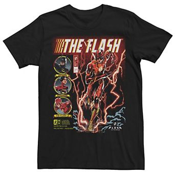 Big & Tall The Flash Running Comic Cover Graphic Tee