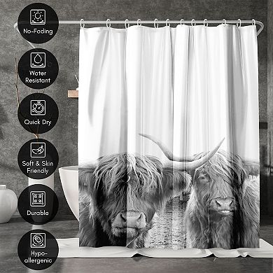 Americanflat Highland Cows 2 Shower Curtain