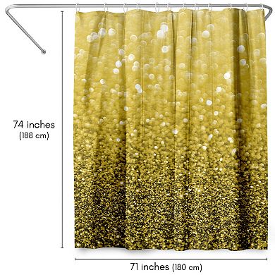 Americanflat Shiny Gold Shower Curtain