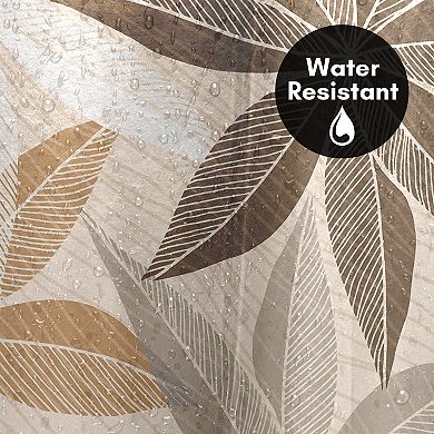 Americanflat Neutral Tropical Floral Shower Curtain