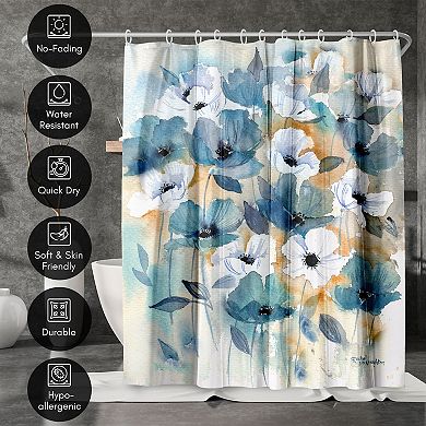 Americanflat Floral Anemone Shower Curtain