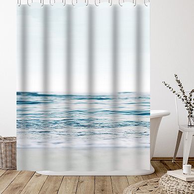 Americanflat Blue Wave And Sand Shower Curtain