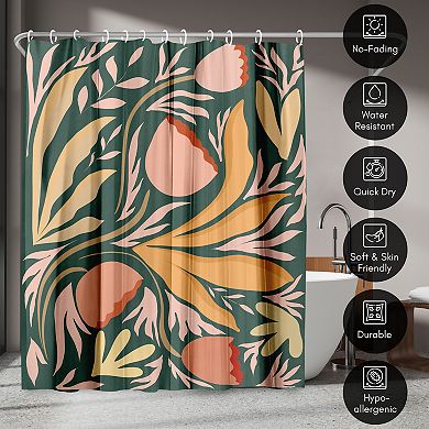 Americanflat Floral Series Shower Curtain