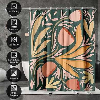 Americanflat Floral Series Shower Curtain