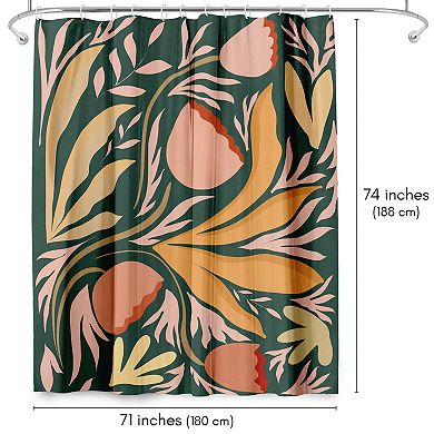 Americanflat Floral Series Shower Curtain