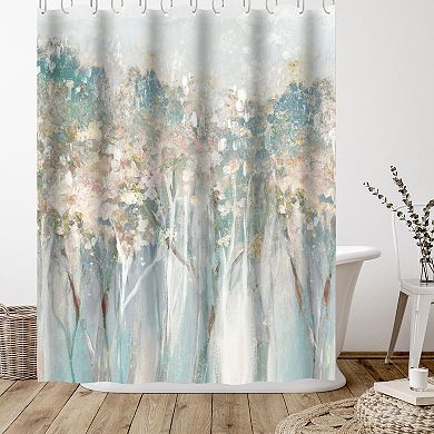 Americanflat Watercolor Forest Shower Curtain