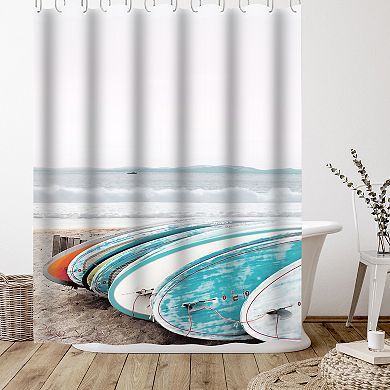 Americanflat Surfboards Waiting Shower Curtain