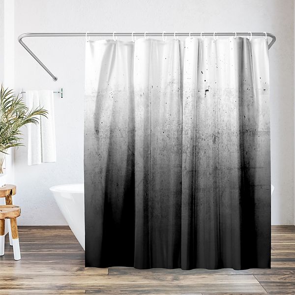 Americanflat Black Ombre Shower Curtain