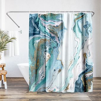 Americanflat Marble Pattern Shower Curtain