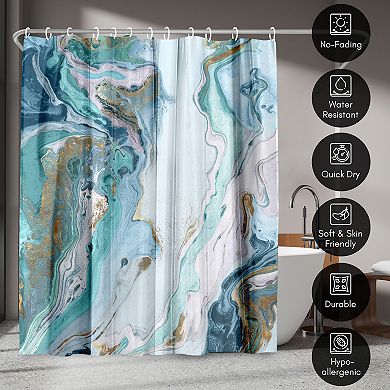 Americanflat Marble Pattern Shower Curtain