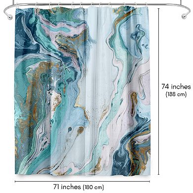 Americanflat Marble Pattern Shower Curtain
