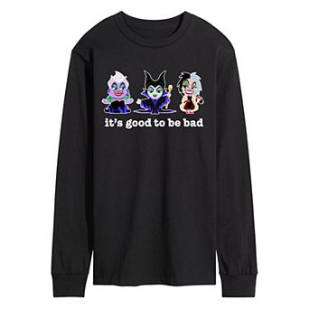Disney Villains Men's It's Good To Be Bad Long Sleeve Graphic Tee