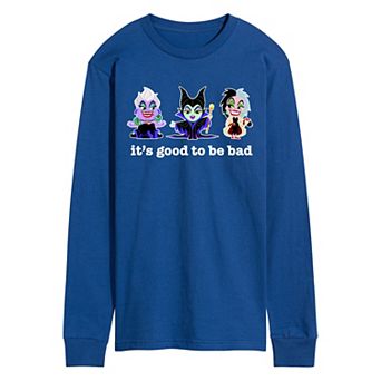 Disney Villains Men's It's Good To Be Bad Long Sleeve Graphic Tee
