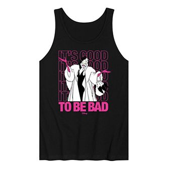Disney Villains 101 Dalmatians Cruella Deville Men's Its Good To Be Bad Graphic Tank Top