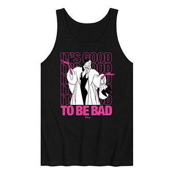 Disney Villains 101 Dalmatians Cruella Deville Men's Its Good To Be Bad Graphic Tank Top