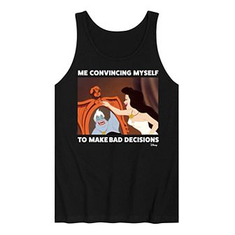 Disney Villains Men's Ursula Bad Decisions Graphic Tank Top