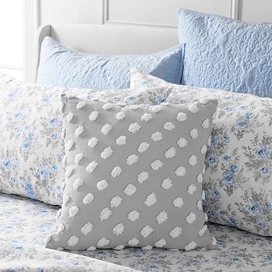 Martha Stewart Chenilla Dot 18"x18" Decorative Pillow
