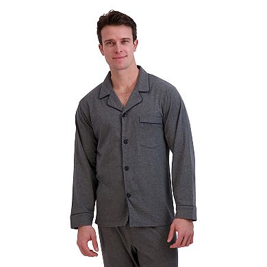 Men's Hanes Knit Pajama Shirt & Pajama Pants Set
