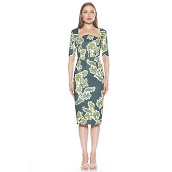 Women's ALEXIA ADMOR Freya Short Sleeve Midi Sheath Dress