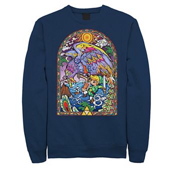 Big & Tall The Legend Of Zelda Windwaker Helmaroc Stained Glass Graphic Fleece Pullover